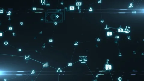 Business network systems of interconnected trade activities conceptual Stock Footage 126078919