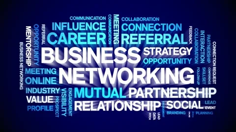 Business Networking animated word cloud,animation typography seamless loop. Stock-Footage 328039847