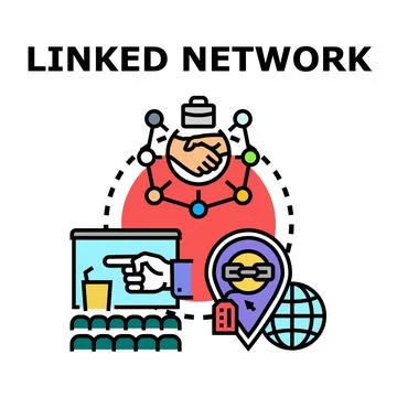 Business networking creating global collaboration and teamwork Stock Illustration