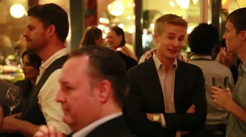 Business Networking Drinks Event Stock Footage 40899945