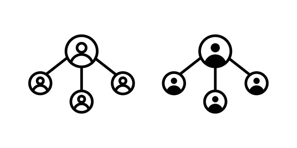 Business networking icon set. Vector EPS 10 Stock Illustration