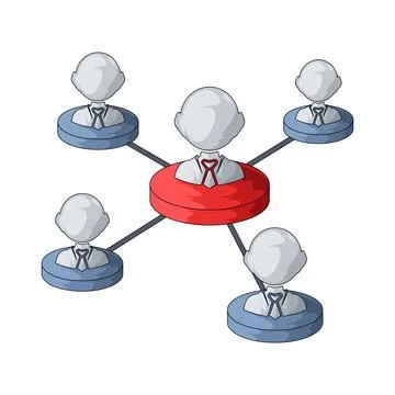 Business networking illustration Illustrazione stock