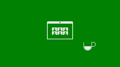 Business Networking or Coffee Chat - Green Screen, 7.5% gray 動画素材 332185167