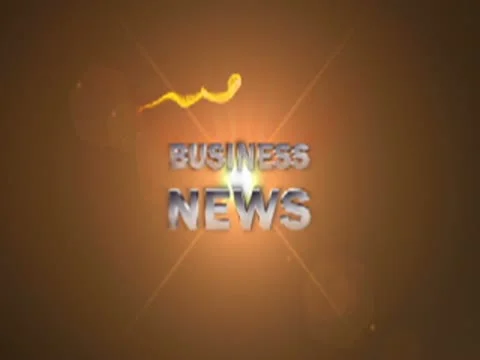 Business news text red 320x240 Stock Footage