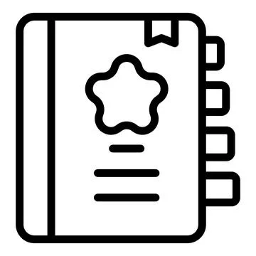 Business notebook icon outline vector. Creative bulb 스톡 일러스트
