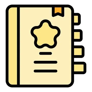 Business notebook icon vector flat 스톡 일러스트