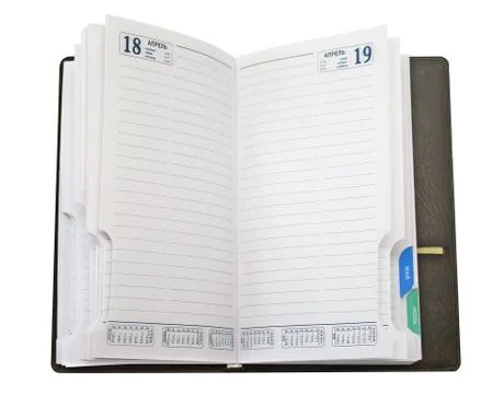Business notebook isolated on background Stock Photos