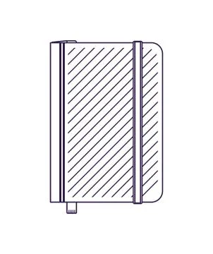 Business notebook isolated linear vector icon Stock Illustration