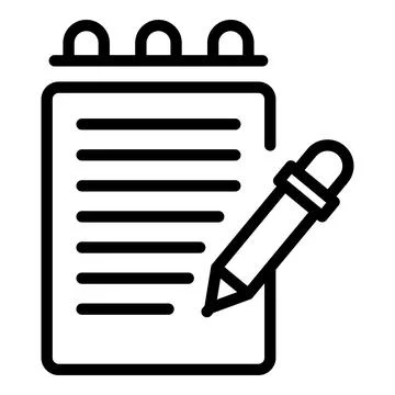 Business notepad icon outline vector. Team office イラスト素材