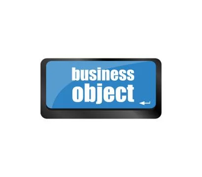 Business object - social concepts on computer keyboard, business concept Illustrazione stock