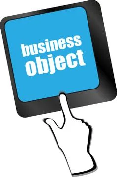 Business object - social concepts on computer keyboard, business concept Stock Illustration