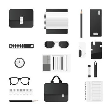 Business object vector icon isolated illustration Stock Illustration