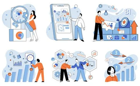 Business objectives. Effective planning is essential for implementation business 스톡 일러스트