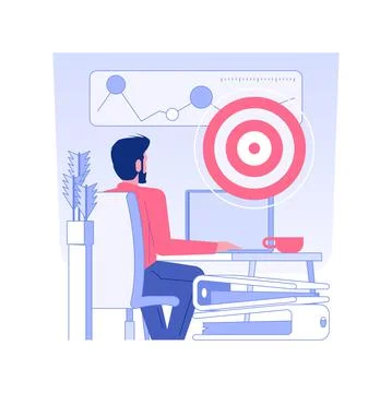 Business objectives isolated concept vector illustration. Stock Illustration