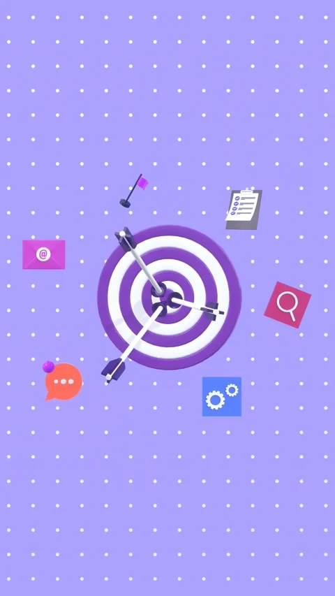 Business Objectives, Setting Goals Concepts Animation In Vertical Video Format. Stock Footage 310867868