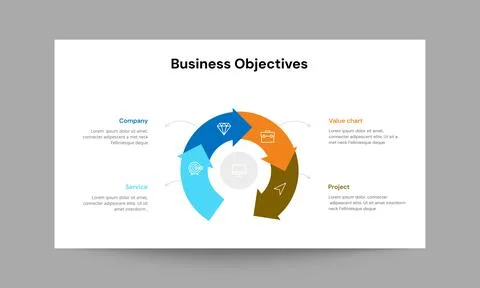 Business Objectives Slide Presentation Template Stock Illustration