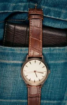 Business objects and jeans Stock-Fotos