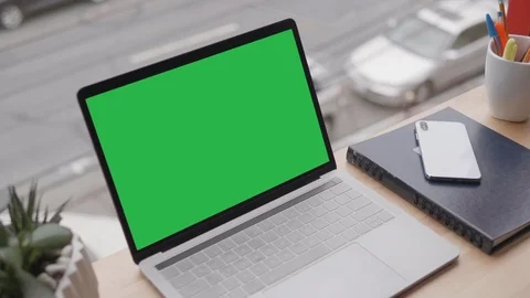 Business Office Computer Laptop Notebook Smartphone Mobile Technology Background Video stock 97367903