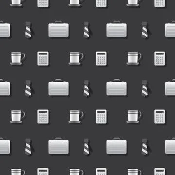 Business At the Office Dark Pattern Stock Illustration