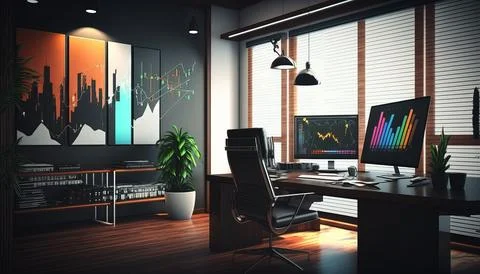 Business office design Background. UI UX Design Stock Illustration