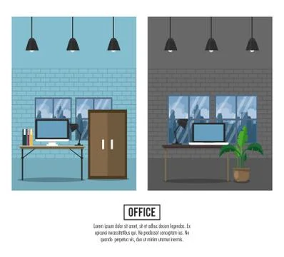 Business office elements Illustrazione stock