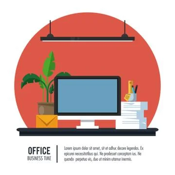 Business office elements Illustrazione stock