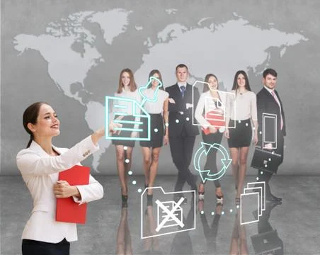 Business office of the future Stock Illustration