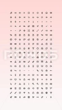 Business &amp; office icon set series at the photoshop format PSD Template