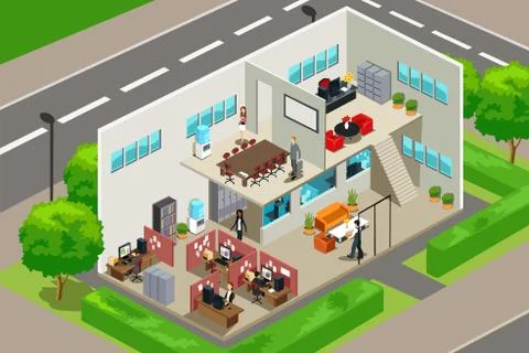Business office Stock Illustration