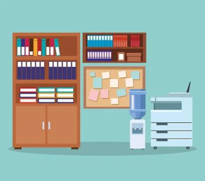 Business office interior Illustrazione stock