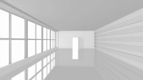 Business Office with Large Windows Stock Footage 77833626