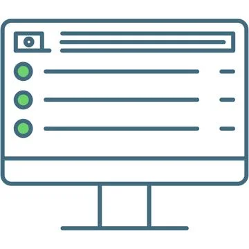 Business online virtual document form icon vector Stock Illustration