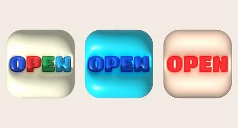Business opening hours icon e-commerce illustration 3d Иллюстрация