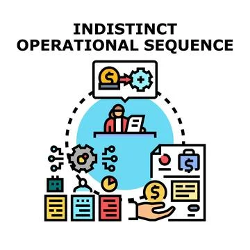 Business operational process generating profit and managing data Stock Illustration