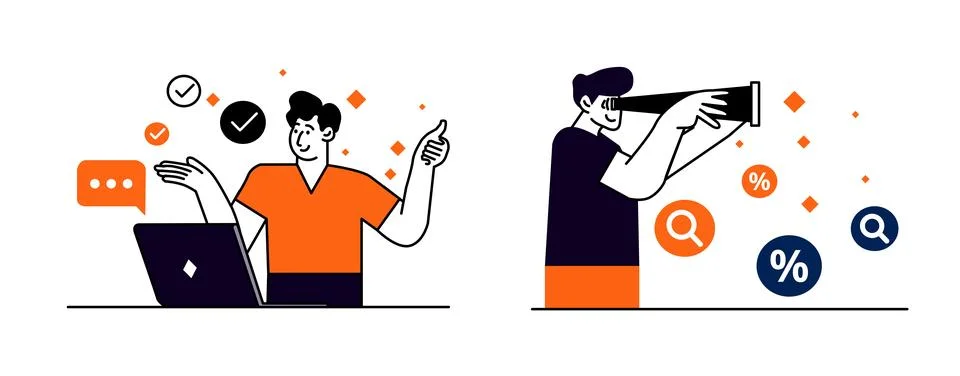 Business operations and performance analytics graphic, Professional tracking  Stock Illustration