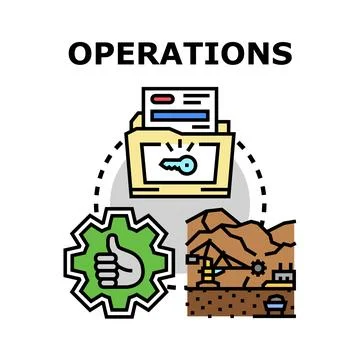 Business operations management processes icon vector イラスト素材