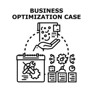 Business optimization case illustrating process improvement cycle Stock-Illustration