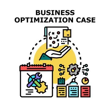 Business optimization case illustrating process improvement cycle Stock-Illustration