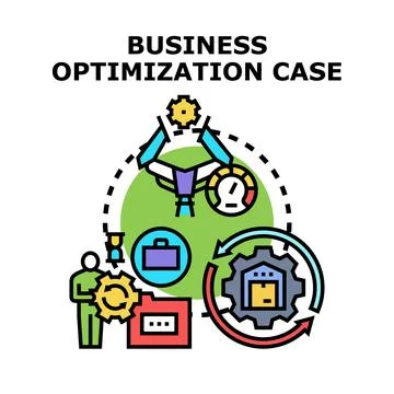 Business optimization case for operational efficiency Stock Illustration