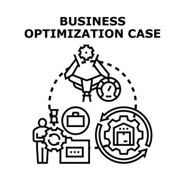 Business optimization case for operational efficiency Stock Illustration