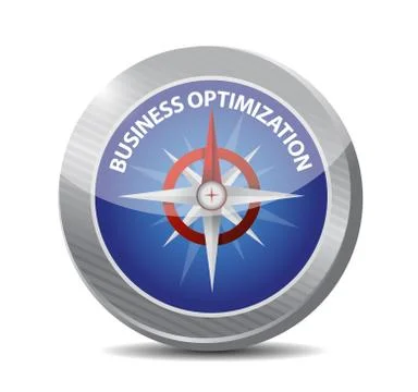 Business optimization compass sign concept 库存插图