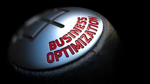 Business Optimization. Gear Lever. Control Concept 스톡 일러스트