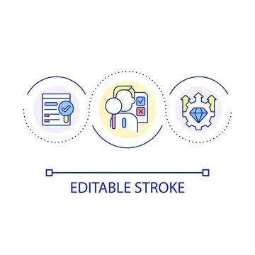 Business optimization loop concept icon 스톡 일러스트