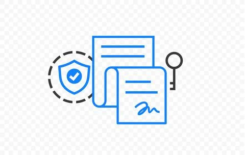 Business or electronic contract vector illustration Stock Illustration