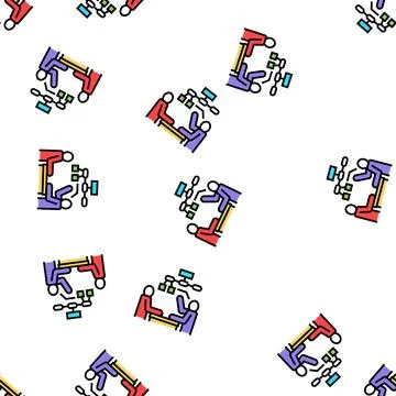 Business order presentation vector seamless pattern Illustrazione stock