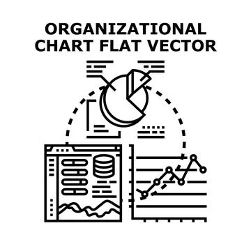 Business organization data analytics and management concept Illustrazione stock