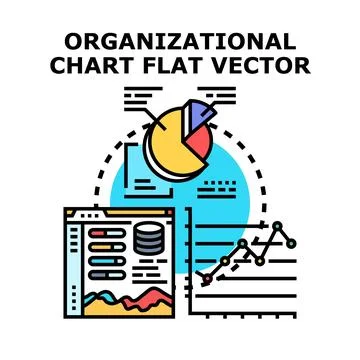 Business organization data analytics and management concept Stock Illustration