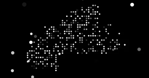 Business Oriented Orbs Creating Map Silhouette of Burkina Faso Stock Footage 318875217