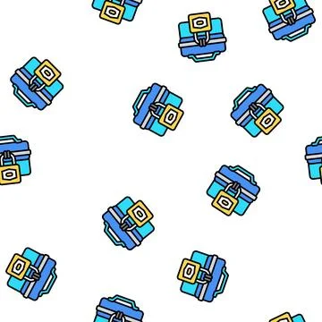 Business padlock vector seamless pattern Illustration