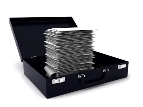 Business paper in the case Stock Illustration